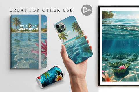 Digital Paper Tropical Beach Digital Pattern artnoy 