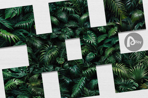 Digital Paper Tropical Leaves Digital Pattern artnoy 