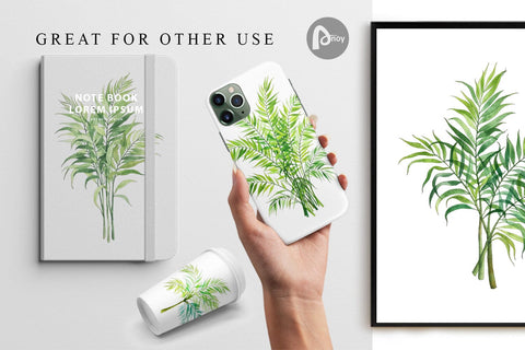 Digital Paper Tropical Palms Digital Pattern artnoy 