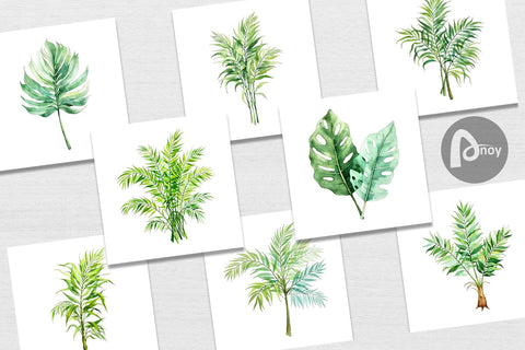 Digital Paper Tropical Palms Digital Pattern artnoy 