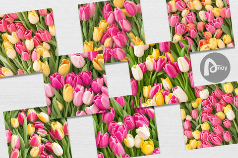 Digital Paper Tulips Pattern Digital Pattern artnoy 