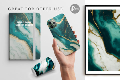 Digital Paper Turquoise Marble Stone Digital Pattern artnoy 