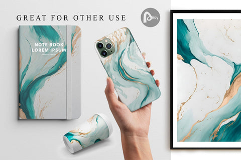 Digital Paper Turquoise Watercolor Art Digital Pattern artnoy 