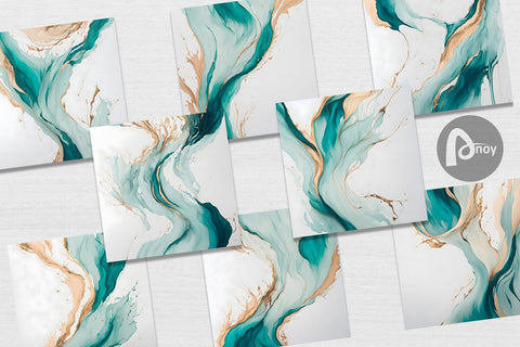 Digital Paper Turquoise Watercolor Art Digital Pattern artnoy 