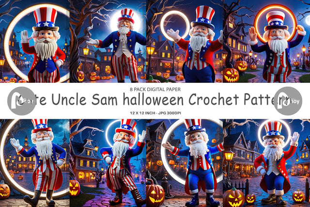 Digital Paper Uncle Sam Digital Pattern artnoy 