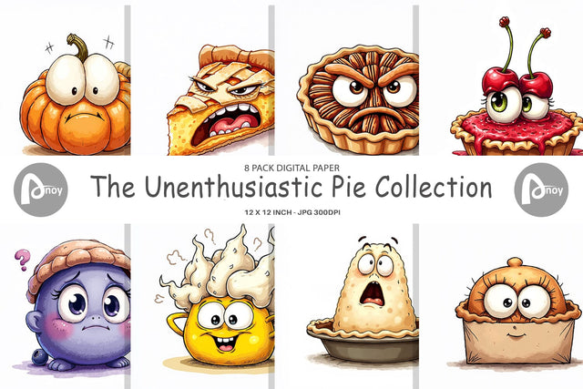 Digital Paper Unenthusiastic Pies Digital Pattern artnoy 