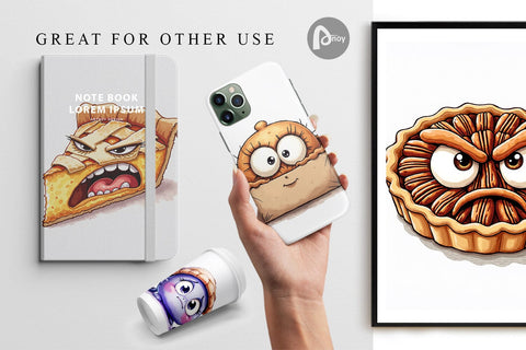 Digital Paper Unenthusiastic Pies Digital Pattern artnoy 