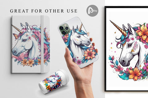 Digital Paper Unicorn Digital Pattern artnoy 