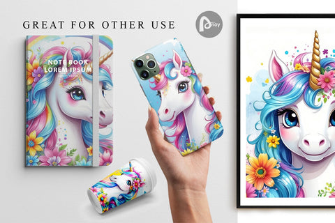 Digital Paper Unicorn Digital Pattern artnoy 