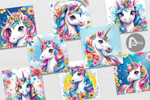 Digital Paper Unicorn Digital Pattern artnoy 