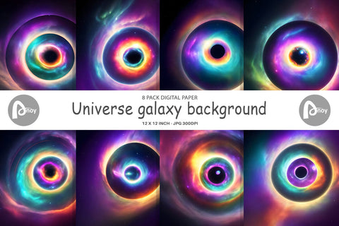 Digital Paper Universe Galaxy Space Digital Pattern artnoy 