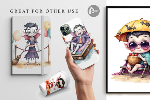 Digital Paper Vacation Vampire Vibes Digital Pattern artnoy 