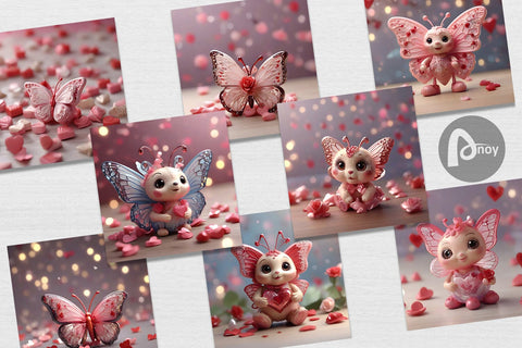 Digital Paper Valentine Butterfly Digital Pattern artnoy 