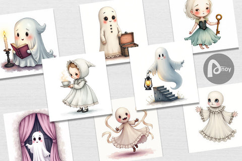 Digital Paper Victorian Dollhouse Ghosts Digital Pattern artnoy 