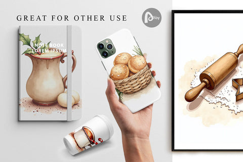 Digital Paper Vintage Farmhouse Christmas Digital Pattern artnoy 