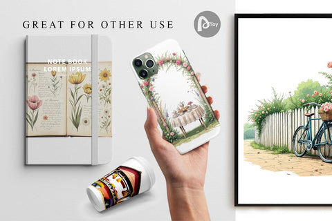 Digital Paper Vintage Flowers Digital Pattern artnoy 