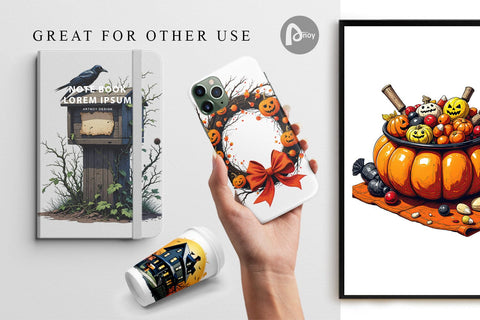 Digital Paper Vintage Halloween Digital Pattern artnoy 