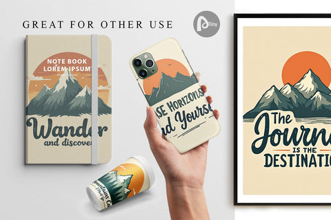 Digital Paper Vintage Wanderlust Quotes Digital Pattern artnoy 