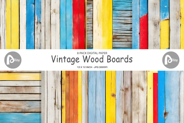 Digital Paper Vintage Wood Boards Digital Pattern artnoy 