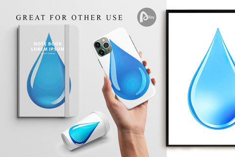 Digital Paper Water Droplet Digital Pattern artnoy 