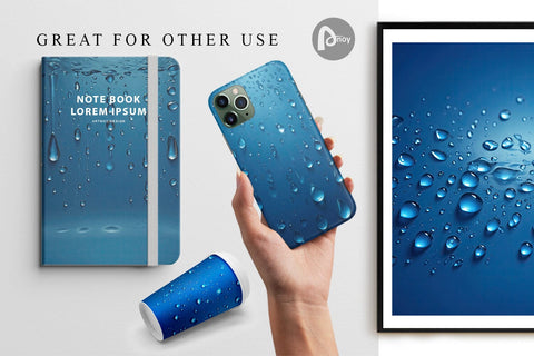 Digital Paper Water Droplet Digital Pattern artnoy 