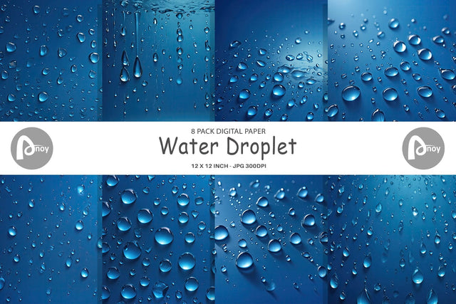 Digital Paper Water Droplet Digital Pattern artnoy 