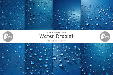Digital Paper Water Droplet Digital Pattern artnoy 