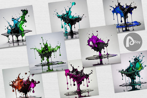 Digital Paper Water Ink Drop Sublimation artnoy 