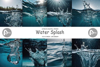 Digital Paper Water Splash Digital Pattern artnoy 