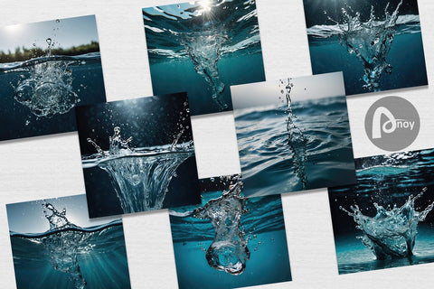 Digital Paper Water Splash Digital Pattern artnoy 