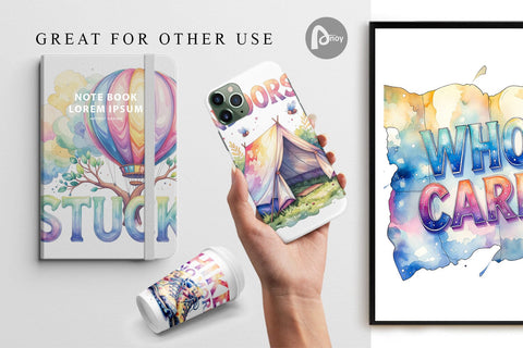 Digital Paper Watercolor Cynical Travel And Hiking Art Digital Pattern artnoy 