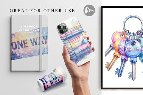 Digital Paper Watercolor Funny Broke Traveler Quotes Digital Pattern artnoy 