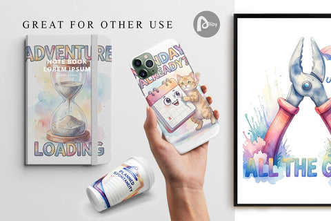 Digital Paper Watercolor Funny Sarcastic Gear Quotes Digital Pattern artnoy 