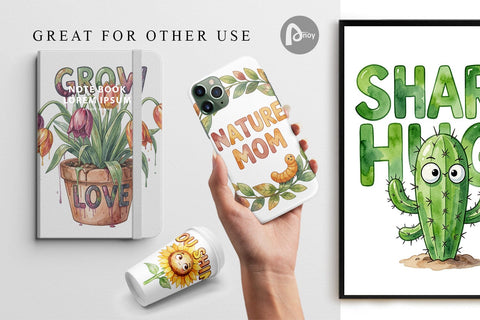 Digital Paper Watercolor Funny Wonky Floral Mom Art Quotes Digital Pattern artnoy 