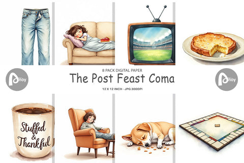 Digital Paper Watercolor Post Feast Coma Digital Pattern artnoy 