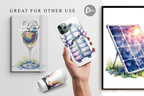 Digital Paper Watercolor Sarcastic Glamping Fails Digital Pattern artnoy 