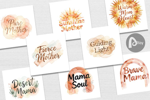 Digital Paper Watercolor Terracotta Boho Abstract Mom Quotes Digital Pattern artnoy 