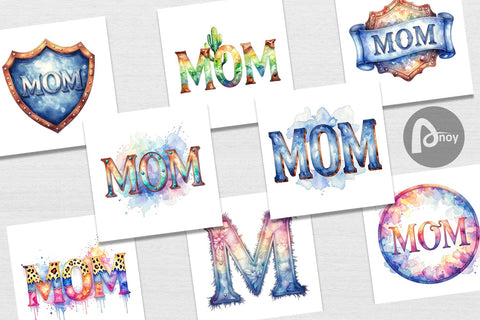 Digital Paper Watercolor Western Mom Digital Pattern artnoy 