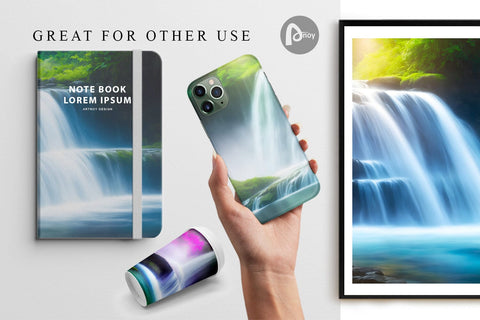 Digital Paper Waterfall Bokeh Digital Pattern artnoy 