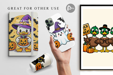 Digital Paper Whimsical Halloween Digital Pattern artnoy 