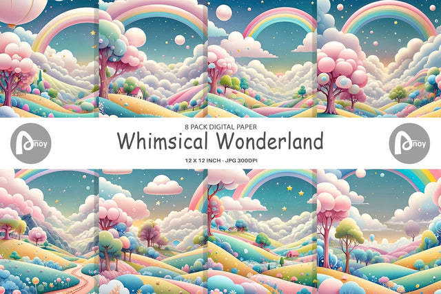 Digital Paper Whimsical Wonderland Digital Pattern artnoy 
