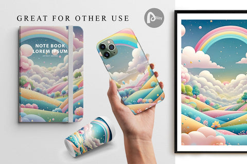 Digital Paper Whimsical Wonderland Digital Pattern artnoy 