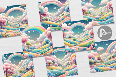 Digital Paper Whimsical Wonderland Digital Pattern artnoy 