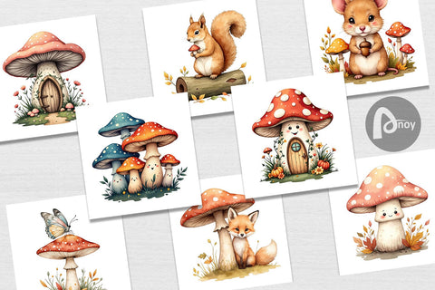 Digital Paper Whimsical Woods Digital Pattern artnoy 