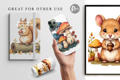 Digital Paper Whimsical Woods Digital Pattern artnoy 