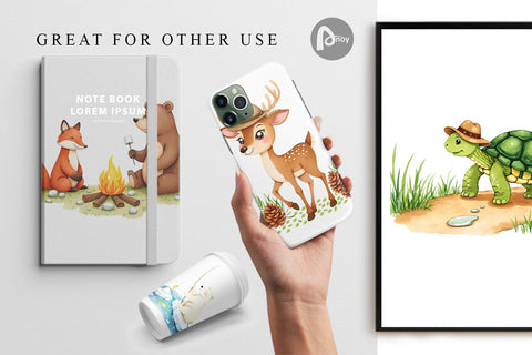 Digital Paper Wild Animal Adventures Digital Pattern artnoy 