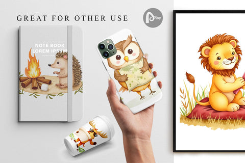 Digital Paper Wild Animal Adventures Digital Pattern artnoy 