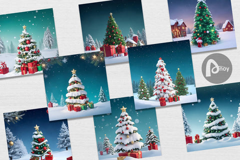 Digital Paper Winter Christmas Sublimation artnoy 