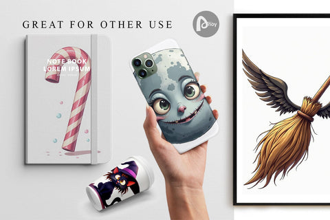 Digital Paper Witch Elements Digital Pattern artnoy 