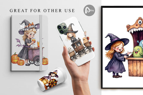 Digital Paper Witch Market Night Digital Pattern artnoy 